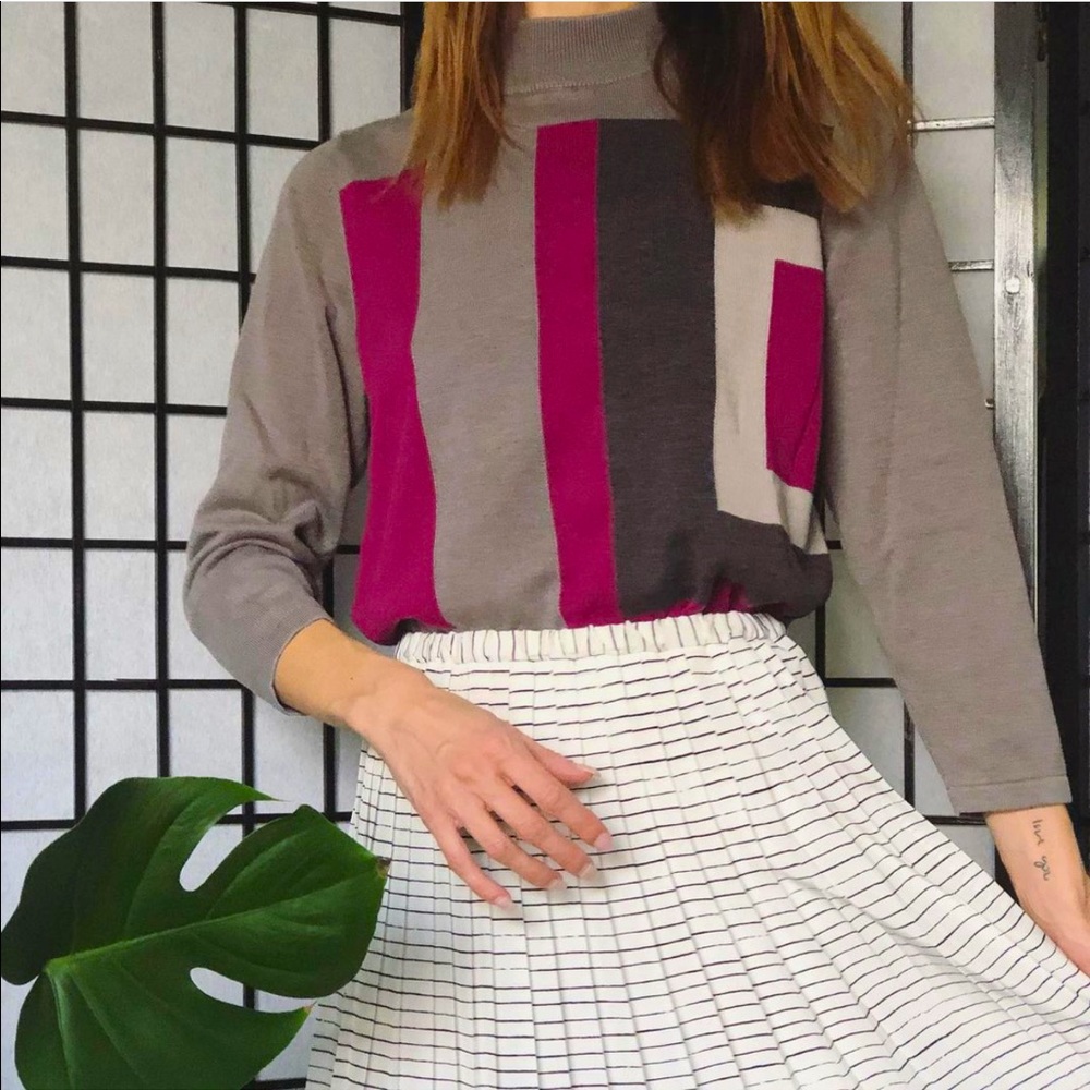 Vintage colorblock sweater
